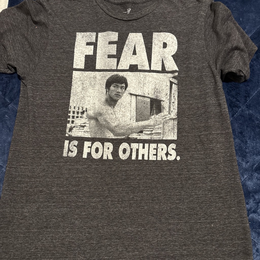 Gray Short Sleeve Tee with Bold Graphic